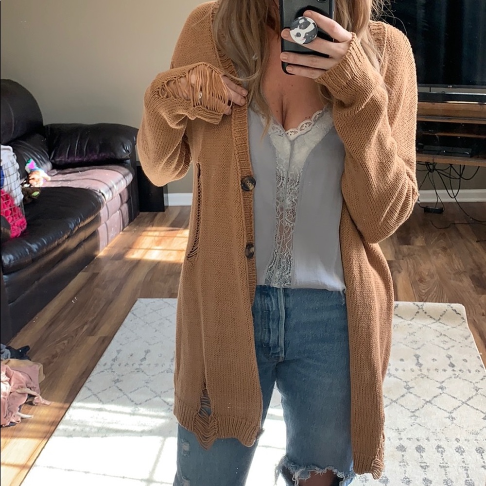 BKE oversized destructed sweater